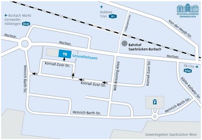 Anfahrt Gesundheitsamt 