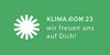 KlimaCon Klimaschutz-Convention-Logo mit Einladung vorbeizukommen