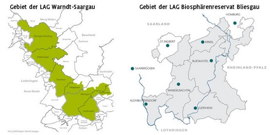 Gebietskarte der LEADER-Region