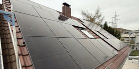PV-Anlage Blick auf eine PV-Anlage auf einem Wohnhausdach.