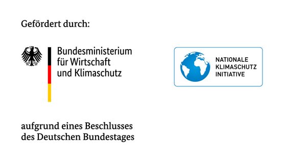 Logos des Bundesministeriums für Wirtschaft und Klimaschutz sowie der Nationalen Klimaschutz Initiative