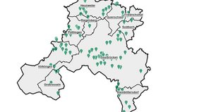 Das Bild zeigt eine Grafik mit den von Änderungen betroffenen Orten im Flächennutzungsplan für den Regionalverband Saarbrücken.