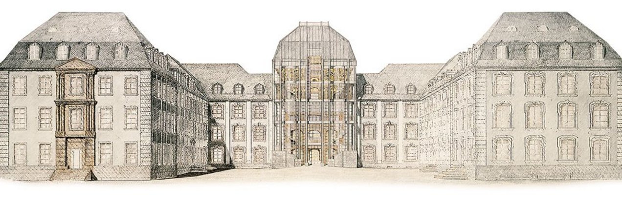 Zeichnung des Schlosses von Prof. Gottfried Böhm