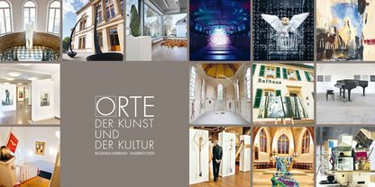 Eine Postkarte mit Bildern der einzelnen KulturOrte im Regionalverband